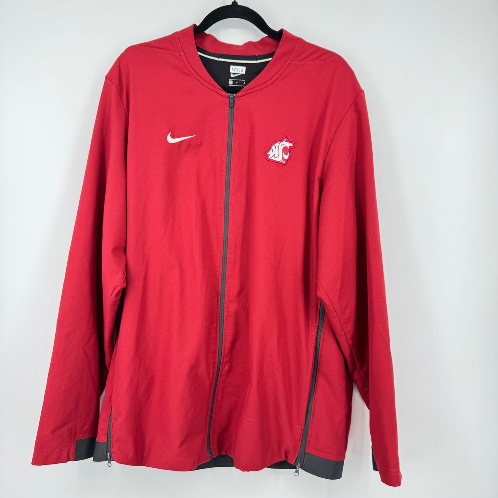 Nike Washington State Cougars Jacket Mens Large Full Zip Red